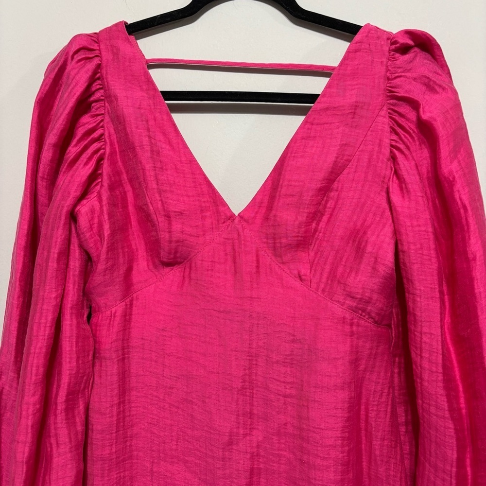 Women's Pink Zendaya Balloon
Sleeve Midaxi Dress - Picture 4 of 9